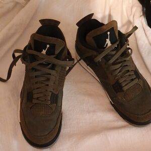 Jordan Green and Black High-Top Sneakers with Jumpman Logo